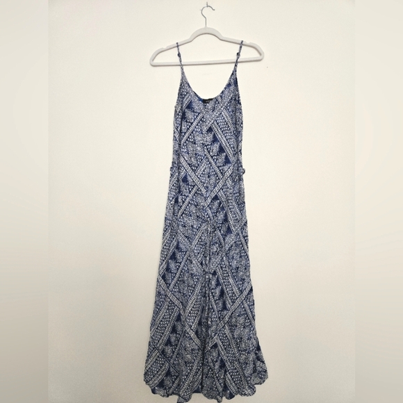 Karen Kane Blue and White Spaghetti Strap Maxi Sundress | Size M - Picture 1 of 5